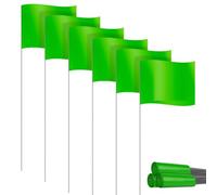 Willoghsa Lot de 30 drapeaux de marquage pour pelouse - Petits drapeaux en PVC - Drapeaux de marquage - Drapeaux de pelouse - Drapeaux de jardin - Drapeaux d'arpentage - Vert