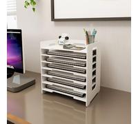 Willonin 7 Niveaux Organiseur de Bureau Trieur Bac à Courrier Module de Rangement Organisateur de Papier Casier A4 Plateaux de Classement Fichier pour Bureau à Domicile 33.5 * 25.5 * 40cm
