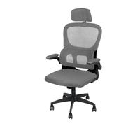 Willonin Chaise de Bureau - Fauteuil de Bureau avec accoudoirs & roulettes - avec Appui-tête & Support Lombaire - Hauteur Réglable- Gris