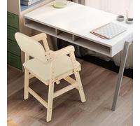 Willonin Chaise Haute Evolutive en Bois pour bébé, Chaise Enfant Réglable, Fabriqué en Bois de hêtre de Haute qualité-Accompagner Les Enfants dans Leurs études,1PC Beige