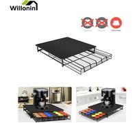 Willonin® Distributeur Capsules de Café avec Capacité 36, Noir Porte-Capsules pour Dolce Gusto, Tiroir De Rangement Pour Dosettes