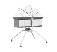 Willonin lit bébé 3 en 1 avec Fonction de Berceau, lit Parapluie bébé avec Matelas, de 0 à 9kg, auvent, moustiquaire, Pliable, réglage de l'inclinaison, Sac de Voyage, lit bébé Pliant léger, Gris
