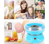 Willonin Machine à barbe à papa pour votre maison avec 10 bâtonnets de barbe à papa et cuillères à mesurer Rétro Cotton Candy (A-bleu)
