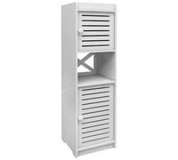 Willonin Meuble Salle de Bain Rangement, Armoire Gain de Place, Commode,Étagère Réglable, Pieds Résistant à l’Eau-22 * 20 * 75cm