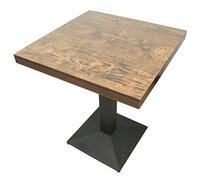 Willonin Table de Bistro Table de Café Table de Salle à Manger Table de Bar Dîner Repas Restaurant Maison Intérieur,Table a Manger Carrée, MDF, Charge maximale 120KG,60x60×75 cm (Horloge)