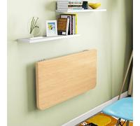 Willonin Table Pliante Murale, Table Murale Pliante Flottante,Table Murale Rabattable en Bois, Tables de Salle à Manger Multifonctionnelle,Table de Cuisine (60 * 30 * 1,6cm,Noyer)