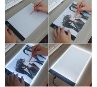 Willonin® Tablette Lumineuse A4 Magnétique à LED pour dessin, luminosité réglable à 3 modes, table à dessin 35.5x23.5 cm avec USB