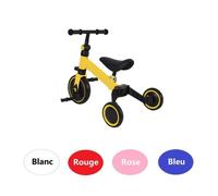 Willonin® Tricycle et vélo équilibre Draisienne Jaune pour enfant 3ans+ Réglable en Guidon et Pliable en pédale 60x42x49 cm