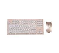 Willow Clavier mécanique [Milk Tea Edition] + souris sans fil en bonus, 102 touches, Mac/WIN, LP Kailh Commutateurs linéaires silencieux remplaçables à chaud, rétroéclairé blanc, RF 2.4, Bluetooth,