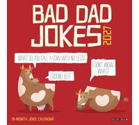 Willow Creek Press, Bad Dad Jokes Mini calendrier mural 2027 17,8 x 17,8 cm