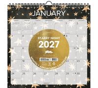 Willow Creek Press, Calendrier mural 2027 en spirale Motif nuit étoilée