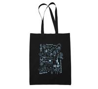 Willow Gifts Sac fourre-tout Billie Doodle Eilish, sac de courses avec inscription en anglais « Happier Than Ever Bad Guy Ocean Eyes Bury a Friend ».