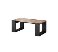 Willow - table basse - effet bois et gris - 120 cm - style industriel - Bois / Gris