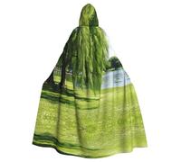 Willow Tree - Cape de fête d'Halloween pour adulte - Robe de magicien à capuche élégante sur le thème de la citrouille - Costume de costumade