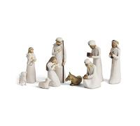 Willow Tree Lot de 7 Figurines de crèche avec Les Trois sagesses et Berger et Animaux d'écurie