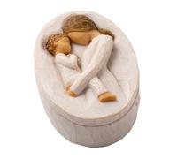 Willow Tree Tendresse Boîte à souvenirs sculptée avec message« Treasuring a Quiet Moment of Motherhood » pour bijoux, notes, trésors, pour reconnaître l'amour et l'appréciation, peinte à la main