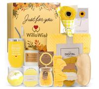 WilloWish Sending Sunshine Boîte cadeau pour femme - 15 paniers-cadeaux Sunshine pour femme - Paniers cadeaux « Get Well Soon » pour femme - Une boîte de cadeaux Sunshine pour femme, panier cadeau