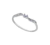 Willows Ring Fashion Bague en argent plaqué argent S925 Bague de fiançailles Jouets Bijoux (D, 9)