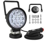 Willpower 1 Pcs Flood Phare de Travail LED, 4 pouces 42W avec Base magnétique Feux led, Barre lumineuse de travail pour 4x4 Voiture Camion SUV Bateau Camping