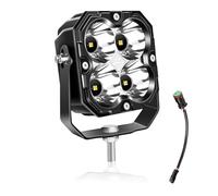 Willpower 1pc Carré Phare de Travail LED 4.3'' 30W 2500LM, Feux Antibrouillard LED Spot pour 4x4 Voiture Camion Tracteur Bateau Offroad Vehicule, 6000K Blanc, Etanche IP67
