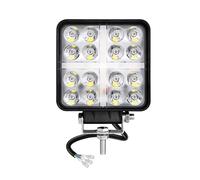 Willpower 1pc Phare de Travail LED 4'' 48W, 3 Modes Ambre Blanc, Projecteur LED 12V 24V Etanche IP67 Spot Feux Antibrouillard LED pour 4x4 Voiture Camion Tracteur SUV Bateau Quad Vehicule