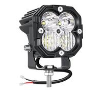 Willpower 1x Carré Phare de Travail LED 3'' 30W 3000LM, 12V 24V Feux Antibrouillard LED Flood Spot Projecteurs Lumière pour Voiture Camion Tracteur Bateau Offroad 4x4, Etanche IP67, 6000K Blanc