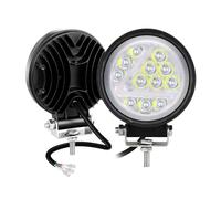 Willpower 2pcs Phare de Travail LED 4'' 36W, 3 Modes Ambre Blanc, Projecteur LED 12V 24V Etanche IP67 Spot Feux Antibrouillard LED pour 4x4 Voiture Camion Tracteur SUV Bateau Quad Vehicule