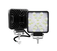 Willpower 2pcs Phare de Travail LED 4'' 48W, 3 Modes Ambre Blanc, Projecteur LED 12V 24V Etanche IP67 Spot Feux Antibrouillard LED pour 4x4 Voiture Camion Tracteur SUV Bateau Quad Vehicule