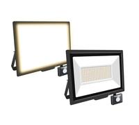 Willpower 2PCS Projecteurs LED Extérieur 150W 15000LM Avec Detecteur de Mouvement Spot LED 3500K Blanc Chaud IP66 Etanche Eclairage Exterieur Lumière de Sécurité LED pour Jardin Patio Garage