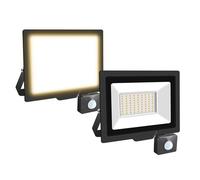 Willpower 2PCS Projecteurs LED Extérieur 50W 5000LM Avec Detecteur de Mouvement Spot LED 4000K Blanc Chaud IP66 Etanche Eclairage Exterieur Lumière de Sécurité LED pour Jardin Patio Garage