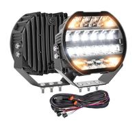 Willpower 2X Rond Phare de Travail LED 23CM 100W 12V 24V Tracteur 4x4