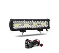 Willpower 30cm 12' 240W Barre LED con Câblage Rampe 12V 24V Étanche Bar a Feux Phare de Travail Spot et Inondation Projecteur pour 4x4 Voiture Camion Tracteur Quad Véhicule Bateau, 12 pouces +