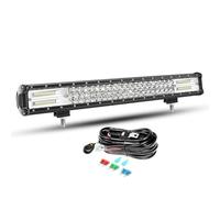 Willpower 58cm 23'' 324W Barre LED con Faisceau de Câblage Rampe LED 12V 24V Étanche Bar a LED Feux Phare de Travail LED Projecteur LED pour 4x4 Voiture Tracteur Camion Quad Véhicule Bateau
