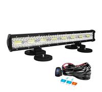 Willpower 58cm 23'' 480W Barre LED Spot et Inondation + 2pcs Aimanté Support + Faisceau de Câblage Rampe LED 12V 24V Bar a LED Feux LED pour 4x4 Voiture Camion Tracteur Quad Bateau