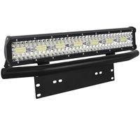 Willpower Bar a LED, 20 pouce 420W Quatre rangées faisceau combiné Barre Lumineuse LED avec Support de montage de plaque d'immatriculation avant Barre de Led
