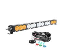 Willpower Barre LED 150W Rampe Rangée Unique 12V 24V IP67 Projecteur Feux Phare de Travail pour 4x4 Voiture Camion Tracteur Quad Bateau, con Câblage, Ambre & Blanc
