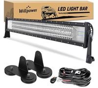 Willpower Barre LED avec Support magnétique et câblage 42 Pouces 540W Combinaison Spot et Flood Rampe LED pour 4x4 Voiture Camion Tracteur SUV ATV 4x4