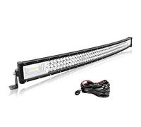 Willpower Barre LED Incurvé 107cm 42'' 540W Avec Câblage - Rampe Spot et Flood 12V 24V Étanche - Projecteur Longue Portée Feux Phare de Travail Pour 4x4 Voiture Camion Tracteur Bateau