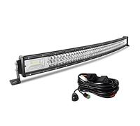 Willpower Barre LED Incurvé 107cm 42'' 540W con DT Câblage Rampe LED Spot et Flood 12V 24V Étanche Projecteur LED Longue Portée Feux Phare de Travail LED pour 4x4 Voiture Camion Tracteur Quad Bateau