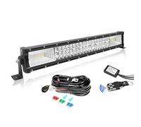 Willpower Barre LED Incurvé 56cm 22'' 270W Avec Câblage Stroboscope - Rampe Étanche 12V 24V - Projecteur Longue Portée Feux Phare de Travail Pour 4x4 Voiture Camion Tracteur Bateau