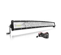 Willpower Barre LED Incurvé 81cm 32'' 405W Avec Câblage - Rampe Spot et Flood 12V 24V Étanche - Projecteur Longue Portée Feux Phare de Travail Pour 4x4 Voiture Camion Tracteur Bateau