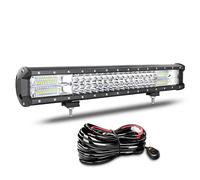 Willpower Barre lumineuse LED de 50,8 cm - 28 800 lm 12 V - Feux tout-terrain avec faisceau de câblage - Feux de brouillard pour camion, voiture, VTT, SUV