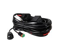Willpower Câblage à Barres Lumineuses LED Faisceau de Fil avec 12V 18AWG 40A Relais et Interrupteur, Câble Connecteur DT pour Rampe Projecteur LED Camion Tout-Terrain Voiture 4x4 (1 Lampe)
