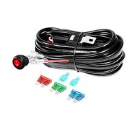 Willpower Faisceau Barre LED 12V 18AWG avec Relais et Interrupteur Voiture | Kit Cablage Rampe LED Phare LED pour 4x4 Quad Camion Tracteur Offroad Véhicule Bateau ATV (1 Lumière)