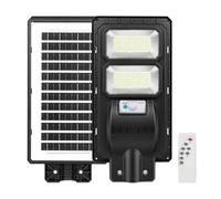 Willpower Lampe Solaire Exterieur, Lampadaire Projecteur Led avec Détecteur de Mouvement et Télécommande, Spot Lumière pour Rue, Garage, Parking, Jardin, IP66 Étanche 6000K Blanc, 96 Led 5000mAH