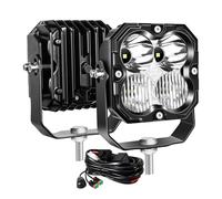 Willpower Phare de Travail LED 11CM 30W 12V 24V pour Tracteur Voiture | 2PCS Feu Antibrouillard LED 2,500LM 6000K Blanc, Avec Faisceau DT, Etanche IP67, pour 4x4 Quad Camion Offroad Véhicule