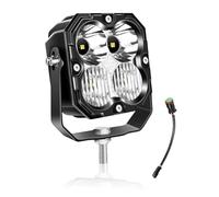 Willpower Phare de Travail LED 11CM 30W 12V 24V pour Tracteur Voiture | Feu Antibrouillard LED 6000K Blanc, Etanche IP67, pour 4x4 Quad Camion Offroad Véhicule Bateau ATV