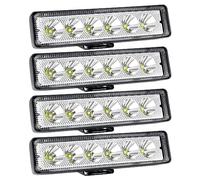 Willpower Phare de Travail LED Mini 15CM 12V 24V Barre LED pour Tracteur | 4PCS Feu Antibrouillard LED 18W, 6000K Blanc, Etanche IP67, pour Voiture 4x4 Quad Camion Offroad Véhicule Bateau ATV