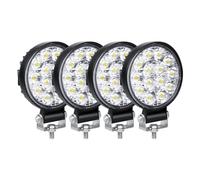 Willpower Phare de Travail LED Mini 8CM 42W 12V 24V pour Tracteur Voiture | 4PCS Feu Antibrouillard LED 42W, 6000K Blanc, Etanche IP67, pour 4x4 Quad Camion Offroad Véhicule Bateau ATV