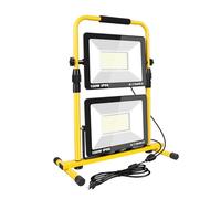 Willpower Projecteur Chantier LED sur Pied 200W Spot LED Extérieur Filaire | Lumiere de Chantier 20000LM, 6000K Blanc, Etanche IP66, Portable Lampe de Travail Pour Garage Atelier Construction